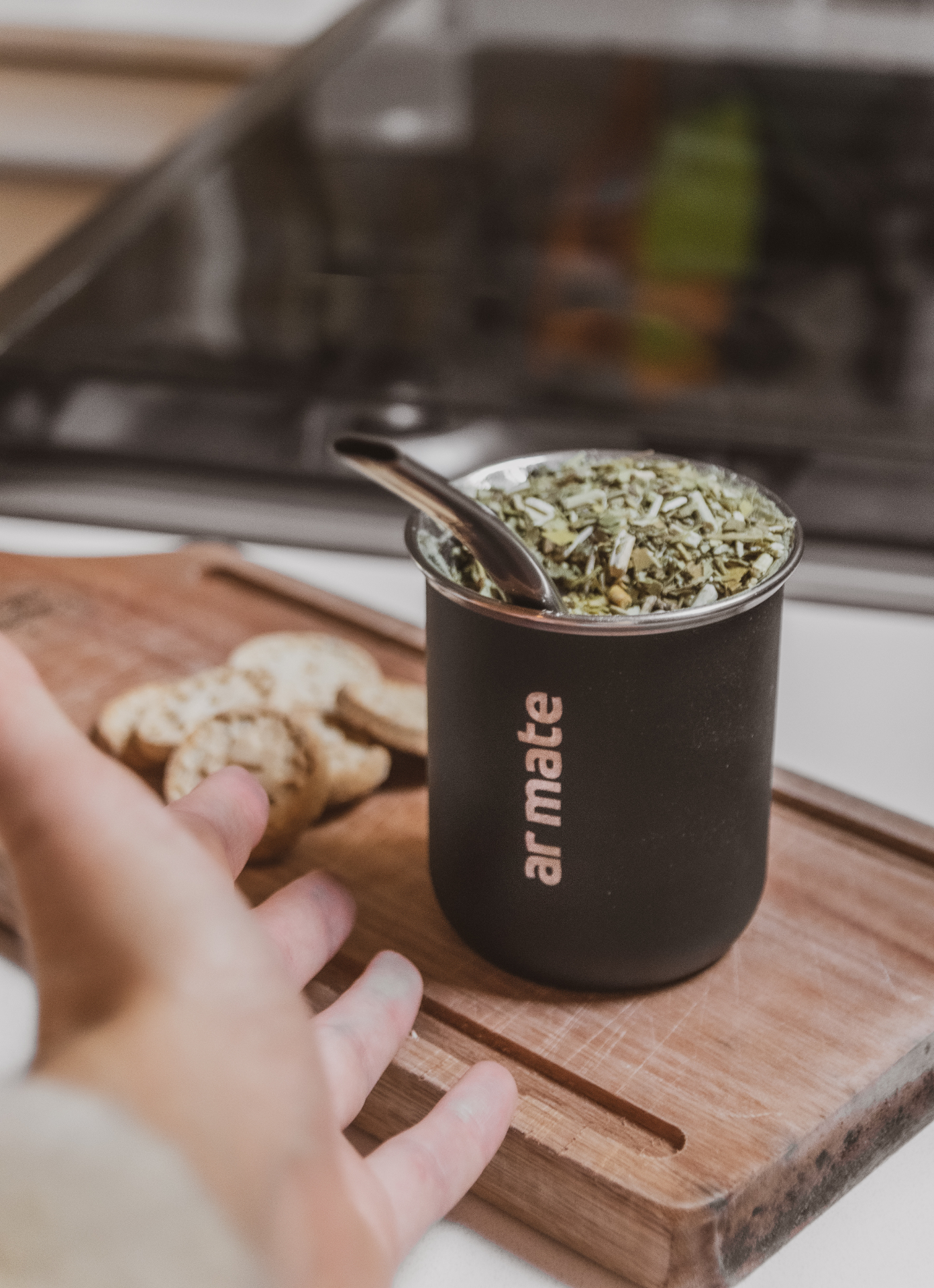 Mate de acero inoxidable Ar Mate